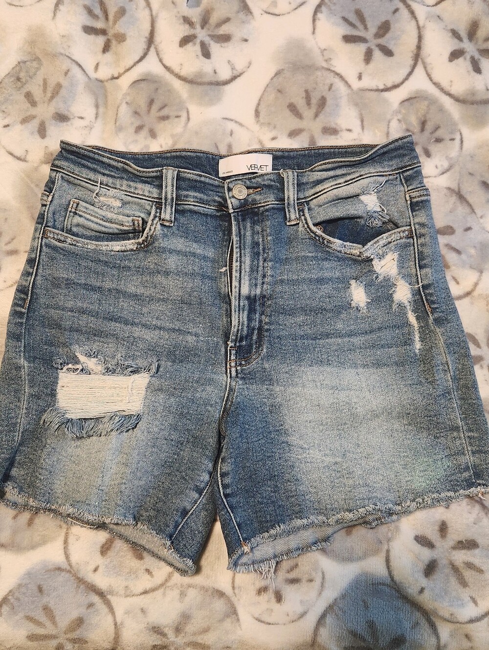 Womens Distressed Jean Shorts